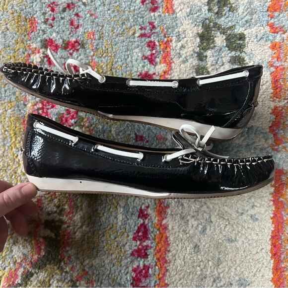 Nature Breeze Black & White Patent Leather Flats - Size 8.5 - Picture 5 of 7